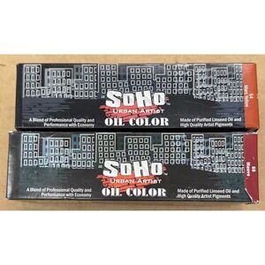 SoHo Urban Artist Oil Paint Thick & Rich 5.9 Fl Oz [54 MARS YELLOW] & [55 MAUVE]